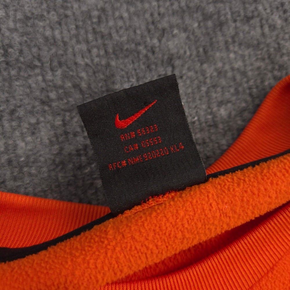 Vintage Nike Fleece Sweatshirt Mens XXL Orange Swoosh Crewneck Athletic 90s Y2K - Picture 7 of 8